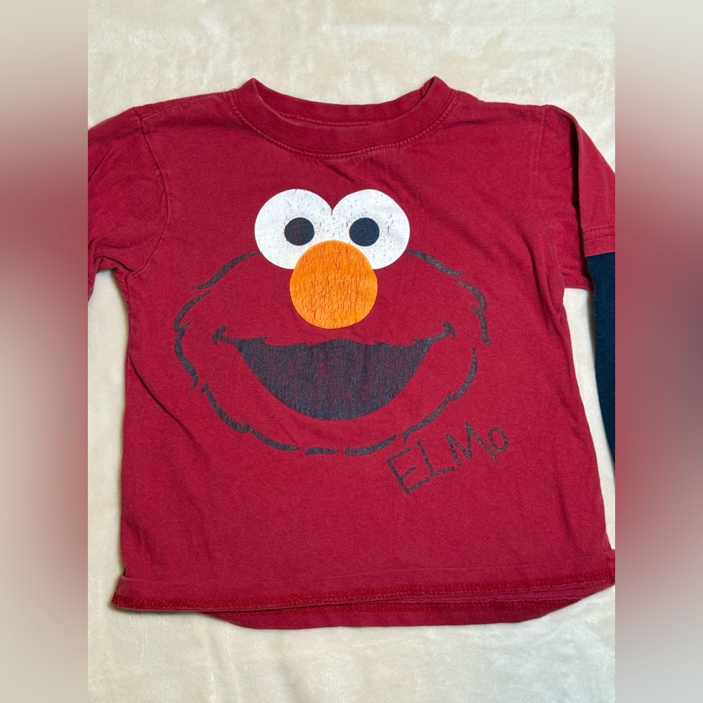 Sesame Street Elmo Red Long Sleeve Tee